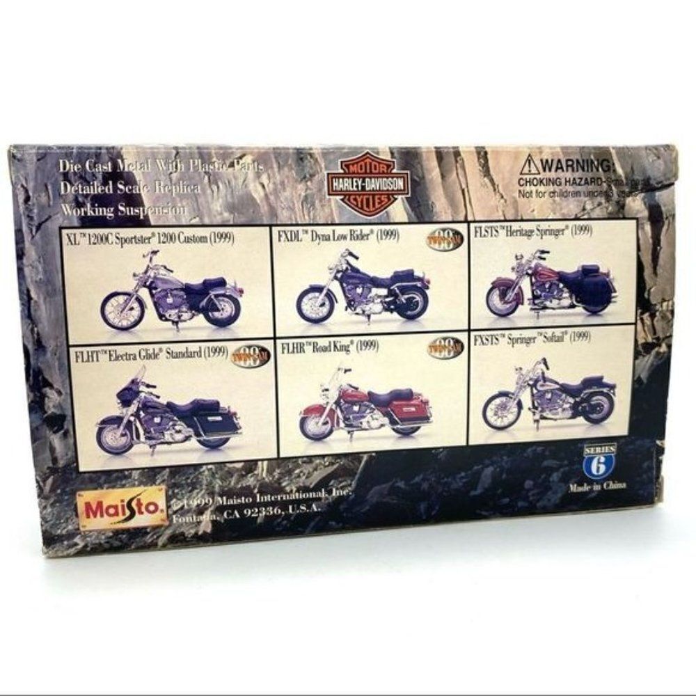 Maisto 1999 Harley Davidson FXSTS Springer Softail Motorcycle Die Cast Series 6 - Picture 5 of 12